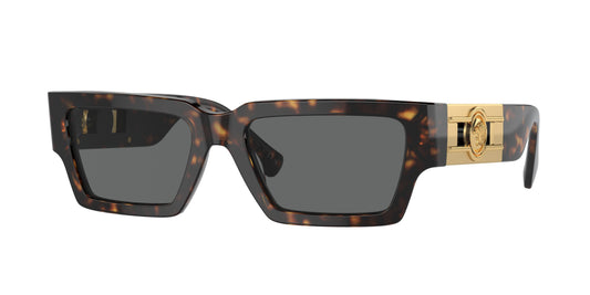 Versace VE4459F Rectangle Sunglasses  108/87-Havana 54-140-18 - Color Map Tortoise