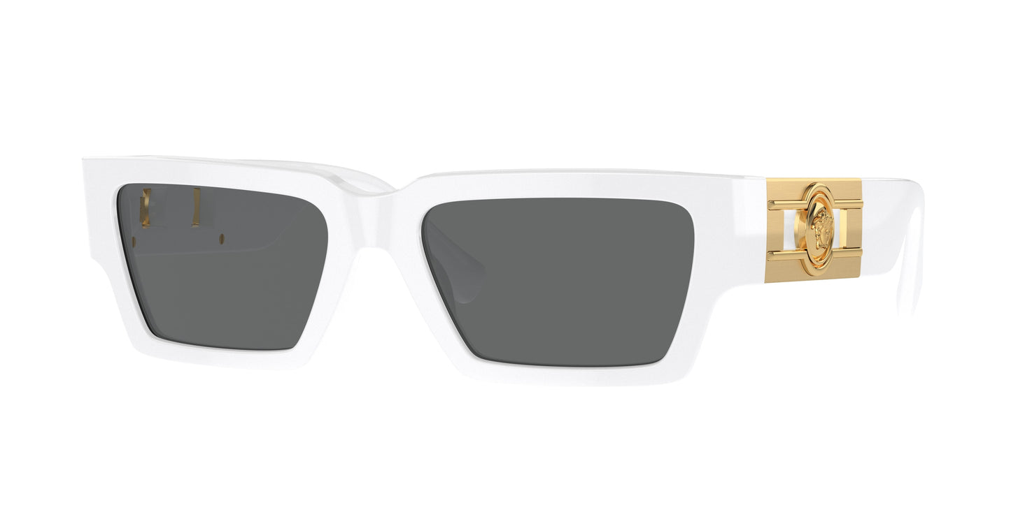 Versace VE4459F Rectangle Sunglasses  314/87-White 54-140-18 - Color Map White