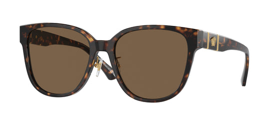 Versace VE4460D Square Sunglasses  108/73-Havana 57-140-18 - Color Map Tortoise
