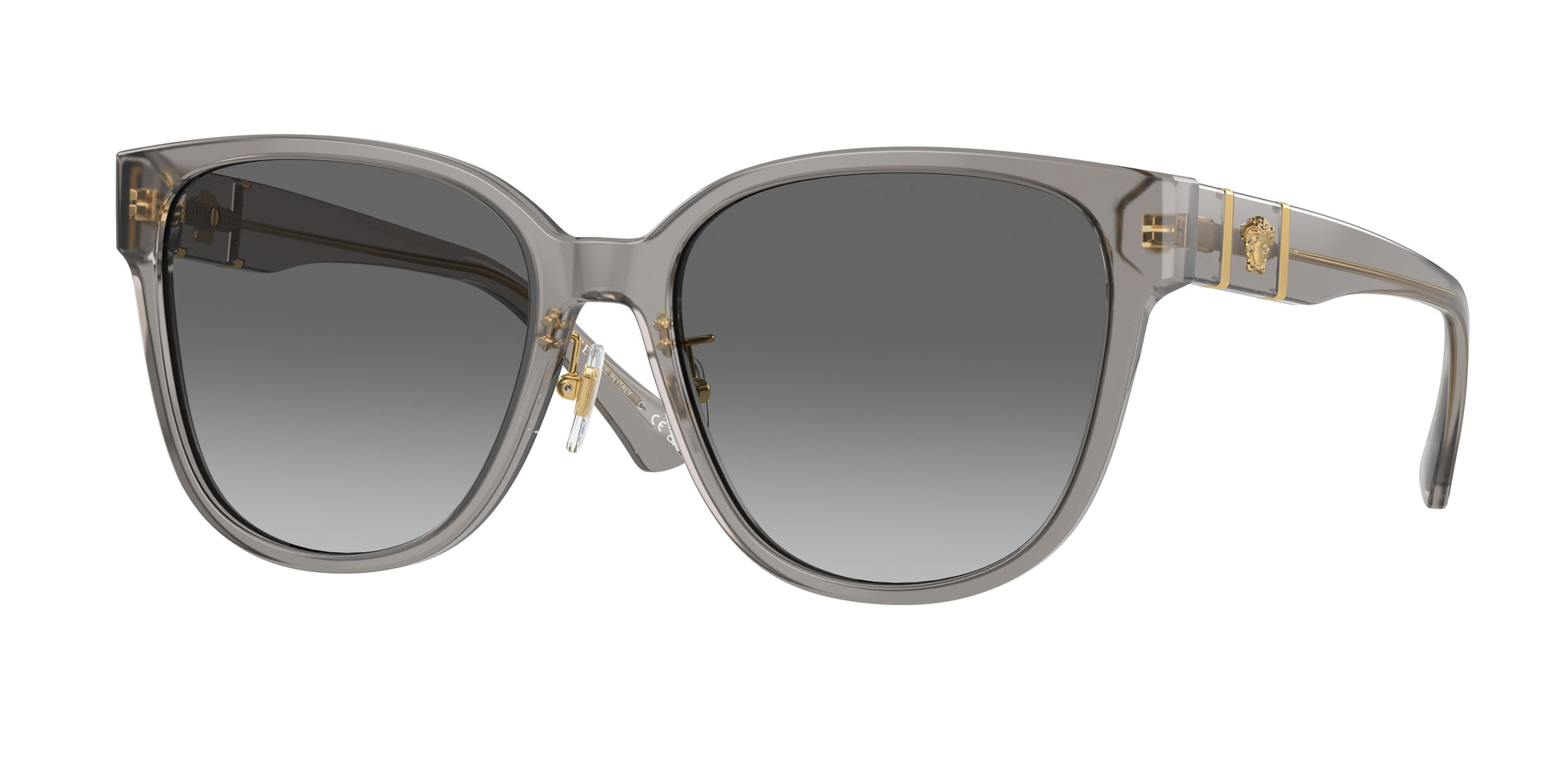 Versace VE4460D Square Sunglasses  540611-Opal Grey 57-140-18 - Color Map Grey
