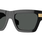 Versace VE4464F Rectangle Sunglasses  GB1/87-Black 55-145-20 - Color Map Black
