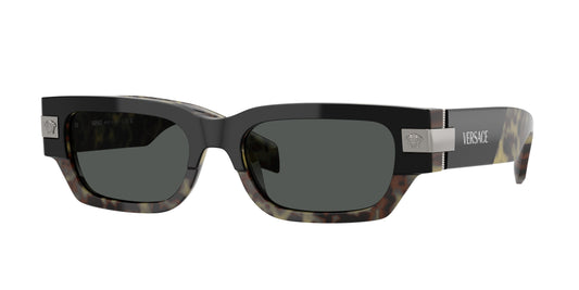 Versace VE4465F Rectangle Sunglasses  545687-Havana 53-145-18 - Color Map Tortoise