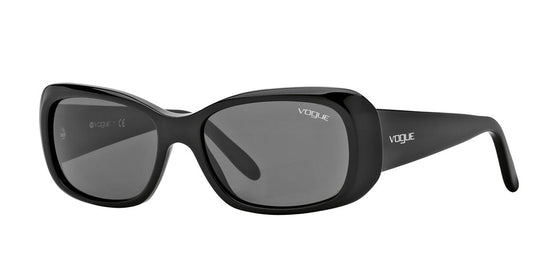 Vogue VO2606S Rectangle Sunglasses  W44/87-BLACK 55-15-135 - Color Map black