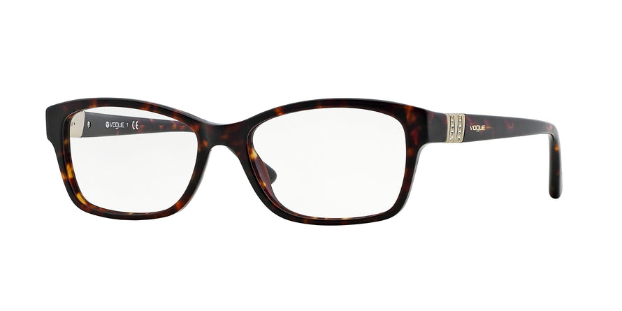 Vogue VO2765B Square Eyeglasses  W656-DARK HAVANA 51-16-140 - Color Map havana