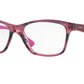 Vogue VO2787 Square Eyeglasses  2061-STRIPED BLACK CHERRY 51-16-140 - Color Map purple/reddish