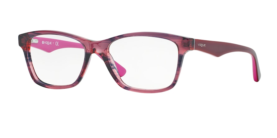Vogue VO2787 Square Eyeglasses  2061-STRIPED BLACK CHERRY 51-16-140 - Color Map purple/reddish