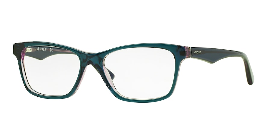 Vogue VO2787 Square Eyeglasses  2267-TOP TRANSPARENT GREEN/VIOLET 53-16-140 - Color Map green