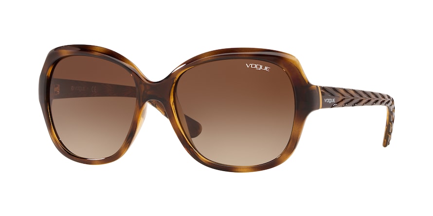 Vogue VO2871S Square Sunglasses  W65613-DARK HAVANA 56-16-135 - Color Map havana