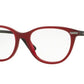 Vogue VO2937 Oval Eyeglasses  2391-RED RASPBERRY 51-17-140 - Color Map red