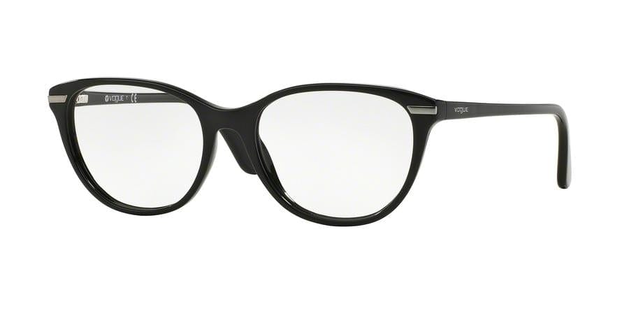 Vogue VO2937 Oval Eyeglasses  W44-BLACK 53-17-140 - Color Map black