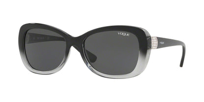 Vogue VO2943SB Butterfly Sunglasses  188087-TOP BLACK/ GREY TRANSPARENT 55-17-135 - Color Map black