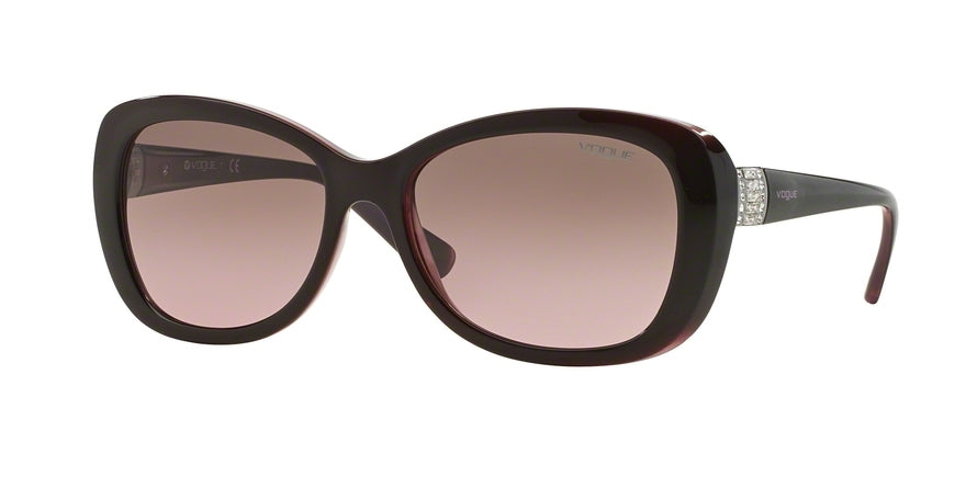 Vogue VO2943SB Butterfly Sunglasses  194114-TOP BROWN/OPAL PINK 55-17-135 - Color Map brown
