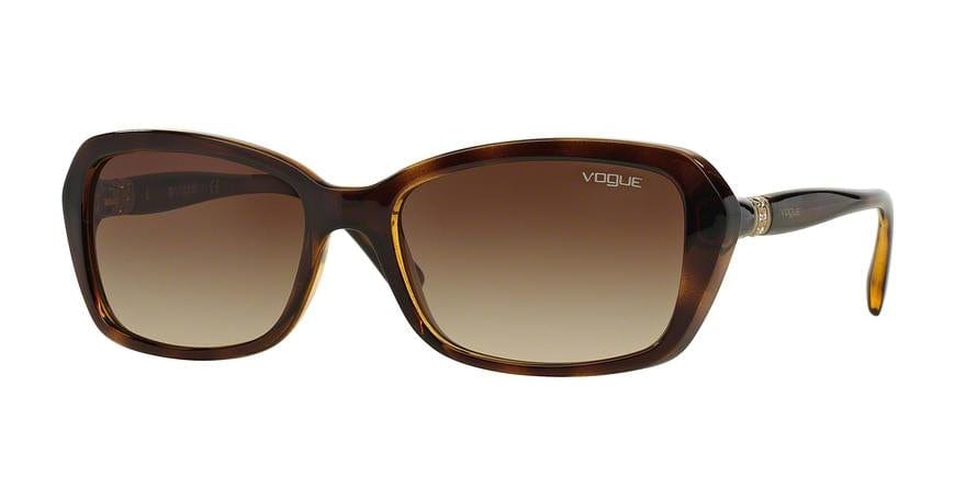 Vogue VO2964SB Rectangle Sunglasses  W65613-DARK HAVANA 55-17-135 - Color Map havana