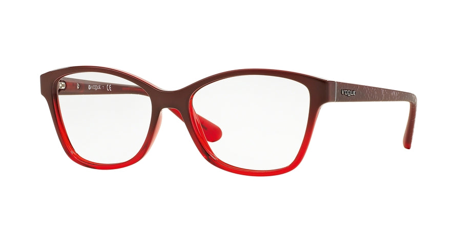 Vogue VO2998 Cat Eye Eyeglasses  2348-RED BRICK GRADIENT FIRE RED 52-16-140 - Color Map red