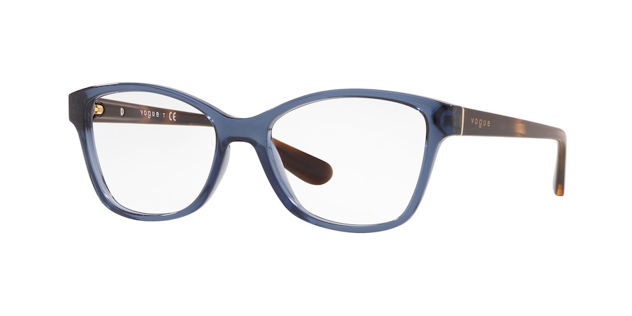 Vogue VO2998 Cat Eye Eyeglasses  2762-TRANSPARENT BLUE 54-16-140 - Color Map blue
