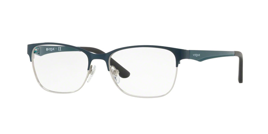 Vogue VO3940 Square Eyeglasses  5068-TOP DARK GREEN/SILVER 52-16-140 - Color Map green