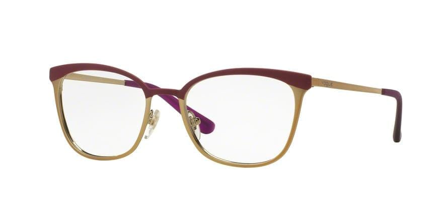 Vogue VO3999 Pillow Eyeglasses  994S-MATTE LT VIOLET/BRUSHED GOLD 52-18-135 - Color Map violet