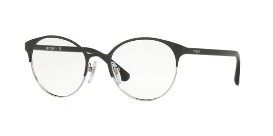 Vogue VO4011 Phantos Eyeglasses  352-TOP BLACK/SILVER 51-18-140 - Color Map black