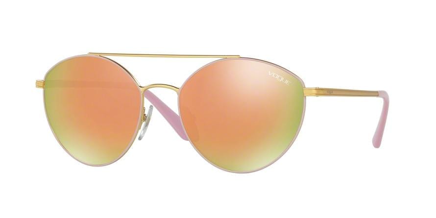 Vogue VO4023S Irregular Sunglasses  50245R-MATTE PINK/GOLD 56-18-135 - Color Map pink