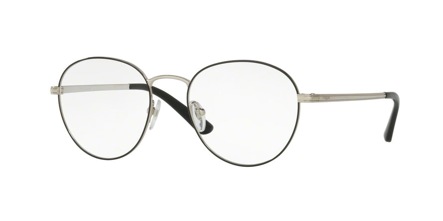 Vogue VO4024 Phantos Eyeglasses  352-TOP BLACK/SILVER 52-18-135 - Color Map black