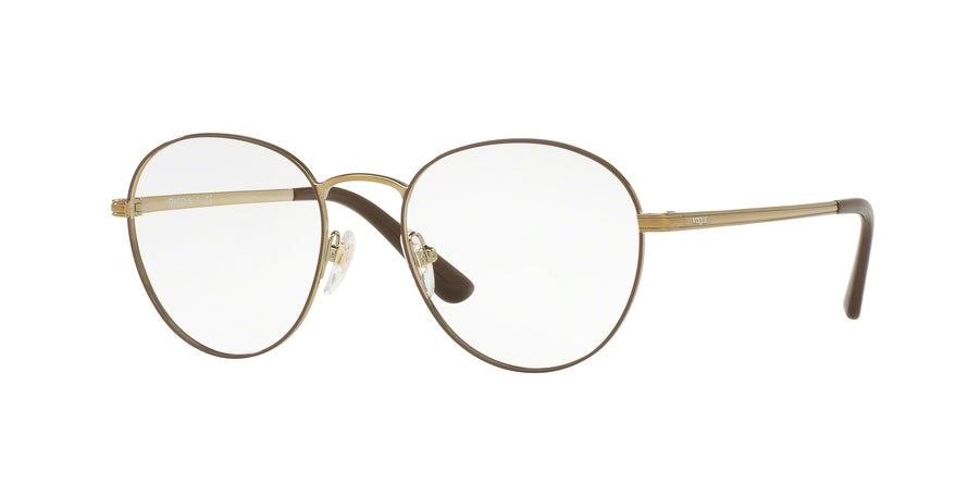 Vogue VO4024 Phantos Eyeglasses  5021-TOP BROWN/PALE GOLD 52-18-135 - Color Map brown
