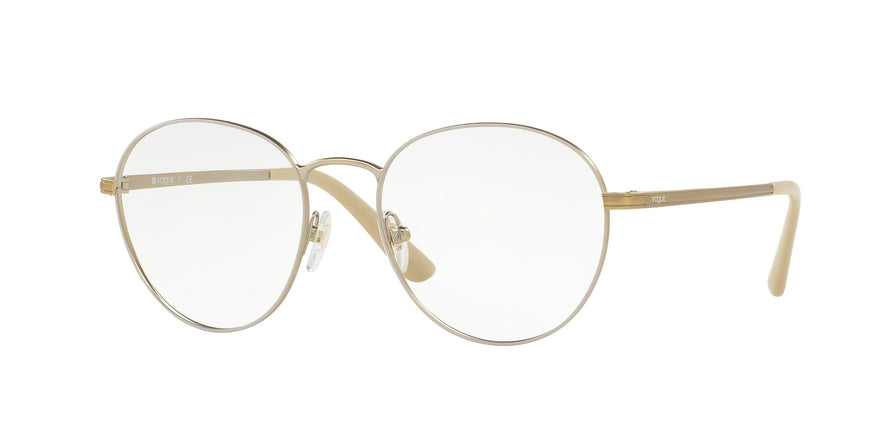 Vogue VO4024 Phantos Eyeglasses  996-TOP MATTE BEIGE/PALE GOLD 52-18-135 - Color Map ivory