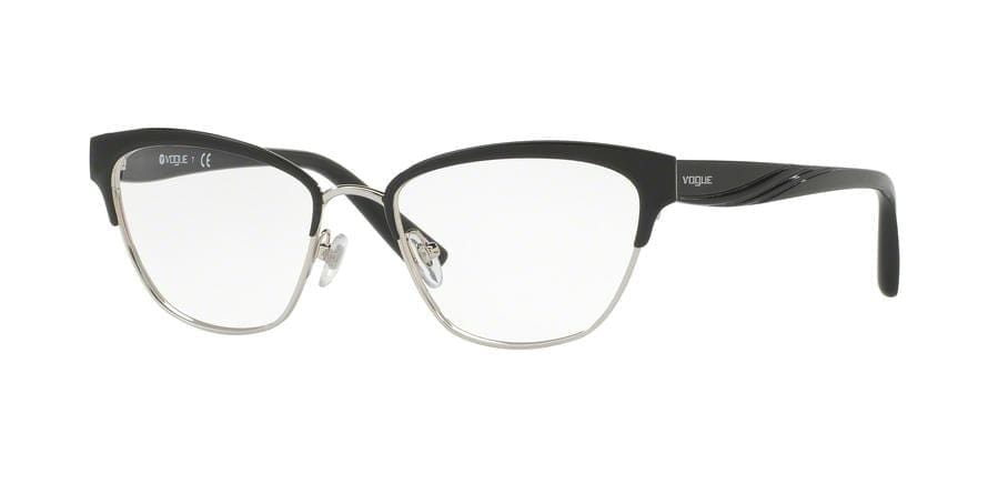Vogue VO4033 Cat Eye Eyeglasses  352-BLACK/SILVER 53-17-140 - Color Map black