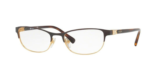 Vogue VO4063B Pillow Eyeglasses  997-BROWN/GOLD 50-18-135 - Color Map brown