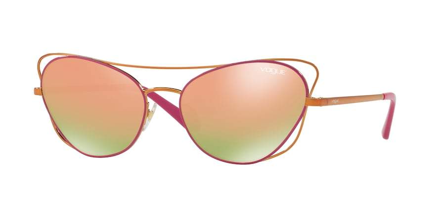 Vogue VO4070S Cat Eye Sunglasses  50354Z-COPPER/FUXIA 57-17-135 - Color Map purple/reddish