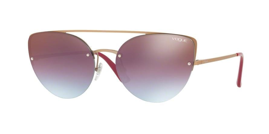 Vogue VO4074S Cat Eye Sunglasses  5075H7-MATTE LIGHT PINK GOLD 57-18-135 - Color Map pink