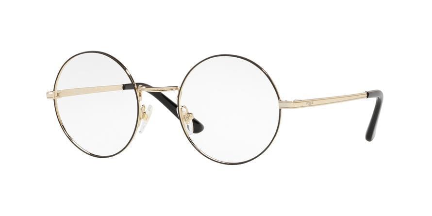 Vogue VO4086 Round Eyeglasses  848-PALE GOLD/MATTE BLACK 48-20-135 - Color Map black