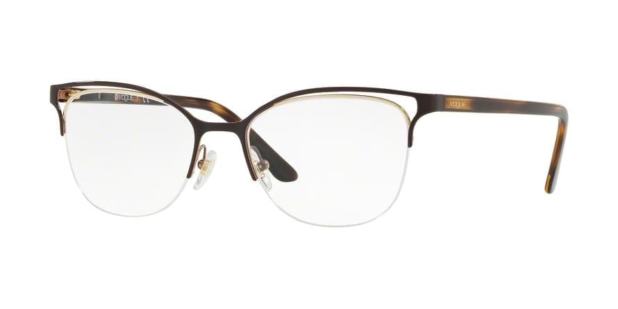 Vogue VO4087 Pillow Eyeglasses  997-TOP BROWN/PALE GOLD 51-18-135 - Color Map brown