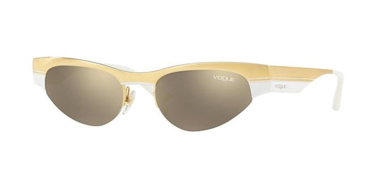 Vogue VO4105S Cat Eye Sunglasses  280/5A-BRUSHED GOLD/WHITE 51-19-140 - Color Map white