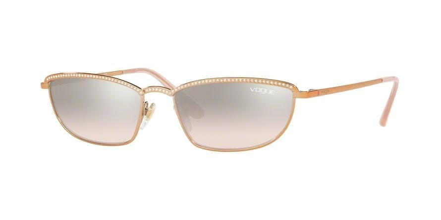 Vogue TAURA VO4139SB Pillow Sunglasses  50758Z-ROSE GOLD 54-16-135 - Color Map pink