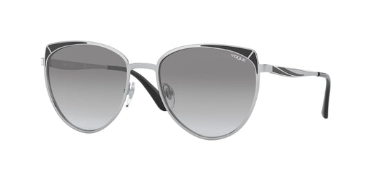 Vogue VO4151S Phantos Sunglasses  323/11-TOP BLACK/SILVER 53-18-135 - Color Map silver