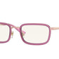 Vogue VO4166S Rectangle Sunglasses  50755X-ROSE GOLD 49-19-135 - Color Map pink