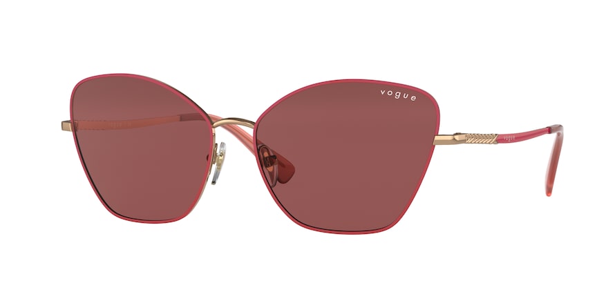 Vogue VO4197S Butterfly Sunglasses  514769-TOP PINK/GOLD PINK 58-15-140 - Color Map pink