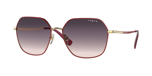 Vogue VO4198S Irregular Sunglasses  280/36-TOP RED/GOLD 58-16-140 - Color Map red