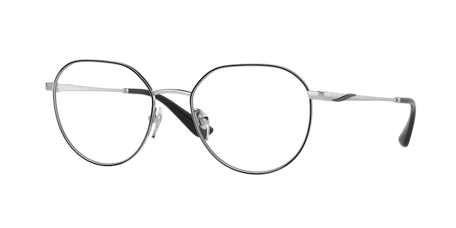 Vogue VO4209 Irregular Eyeglasses  323-TOP BLACK/SILVER 52-18-140 - Color Map black
