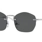 Vogue VO4216S Irregular Sunglasses  323/87-BRUSHED SILVER 51-19-145 - Color Map silver