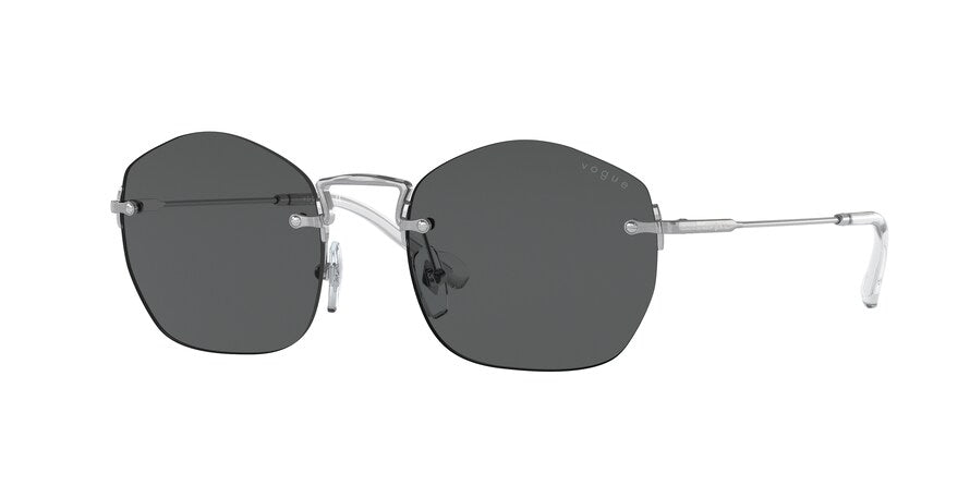 Vogue VO4216S Irregular Sunglasses  323/87-BRUSHED SILVER 51-19-145 - Color Map silver