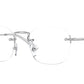 Vogue VO4219 Rectangle Eyeglasses  323-BRUSHED SILVER 49-19-145 - Color Map silver
