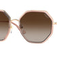 Vogue VO4224S Irregular Sunglasses  515213-ROSE GOLD/PINK 55-19-135 - Color Map pink