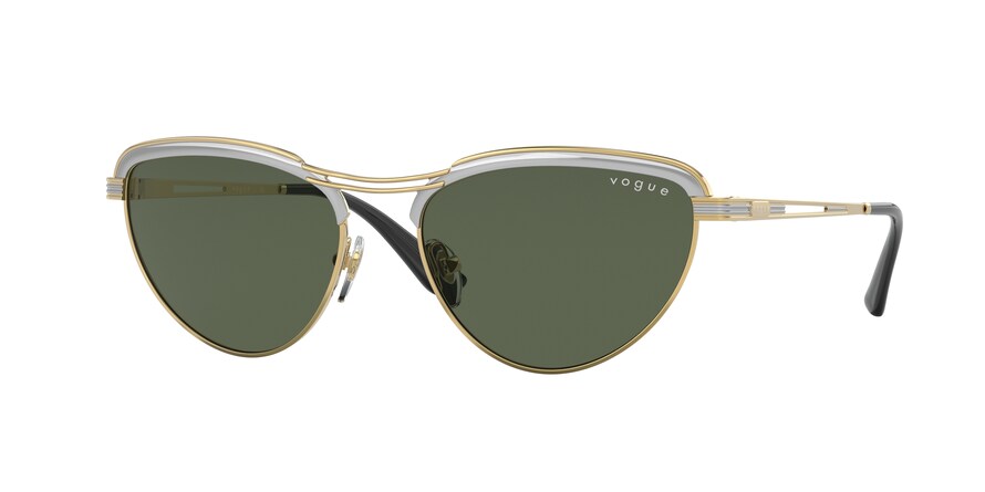 Vogue VO4236S Irregular Sunglasses  305/71-TOP SILVER/GOLD 55-17-135 - Color Map silver