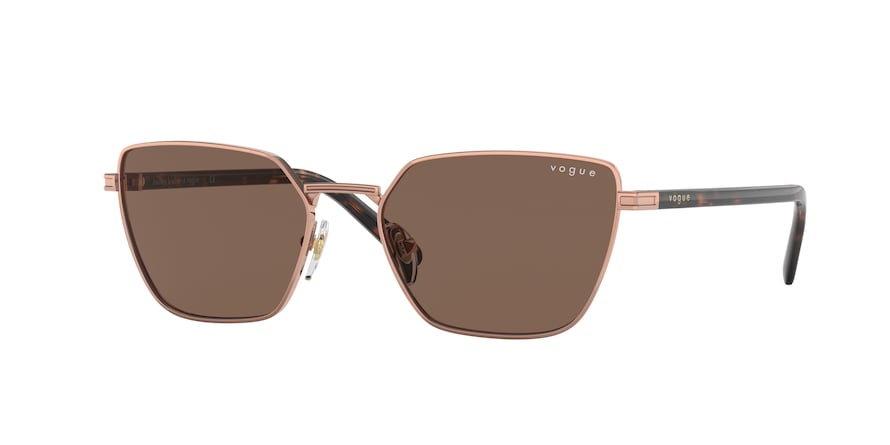 Vogue VO4245S Rectangle Sunglasses  515273-ROSE GOLD 53-17-135 - Color Map pink