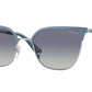 Vogue VO4248S Pillow Sunglasses  51774L-TOP BRUSHED AZURE/SILVER 53-18-140 - Color Map light blue