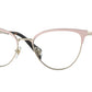 Vogue VO4250 Oval Eyeglasses  5176-TOP BEIGE/PALE GOLD 53-18-140 - Color Map light brown
