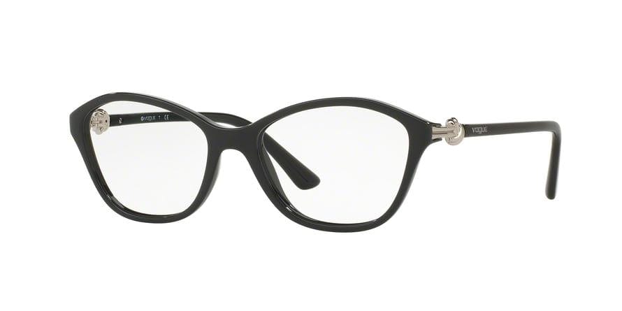 Vogue VO5057 Irregular Eyeglasses  W44-BLACK 53-16-140 - Color Map black