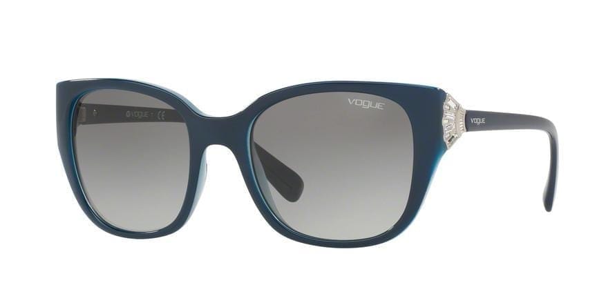 Vogue VO5061SB Square Sunglasses  241411-TOP BLUE ON OPAL AZURE 53-20-135 - Color Map blue