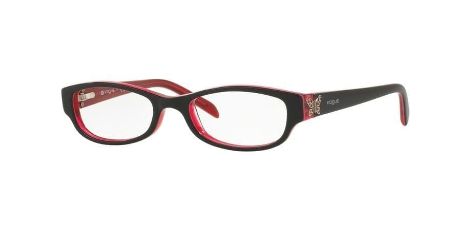 Vogue VO5082 Pillow Eyeglasses  2433-TOP BLACK/PINK 45-16-125 - Color Map black
